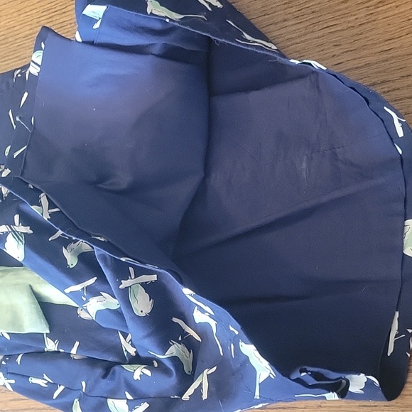 Size 12 Navy Anthropologie Bird Strapless Dress with Original Green Belt - Picture 5 of 5